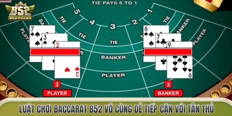 Luật chơi Baccarat B52 vô cùng dễ tiếp cận với tân thủ