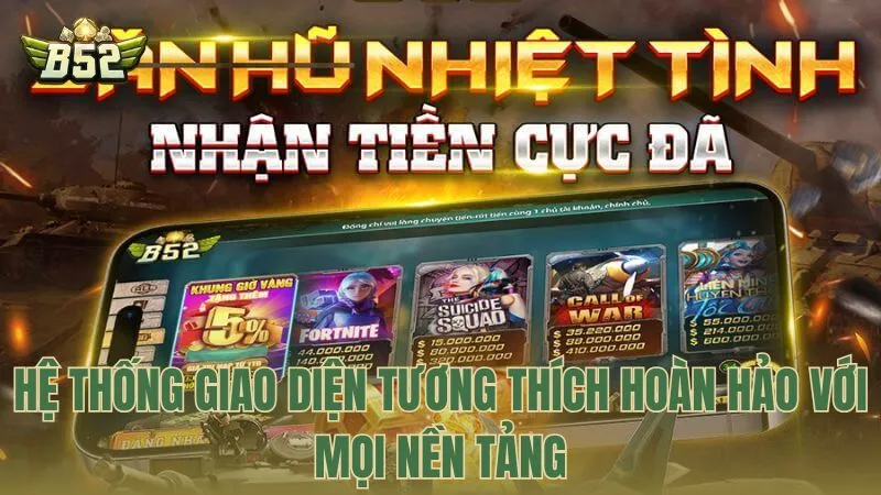 Hệ thống giao diện tương thích hoàn hảo với mọi nền tảng